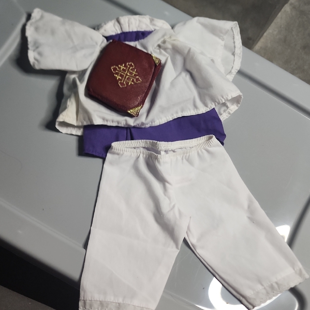 White and Purple doll outfit